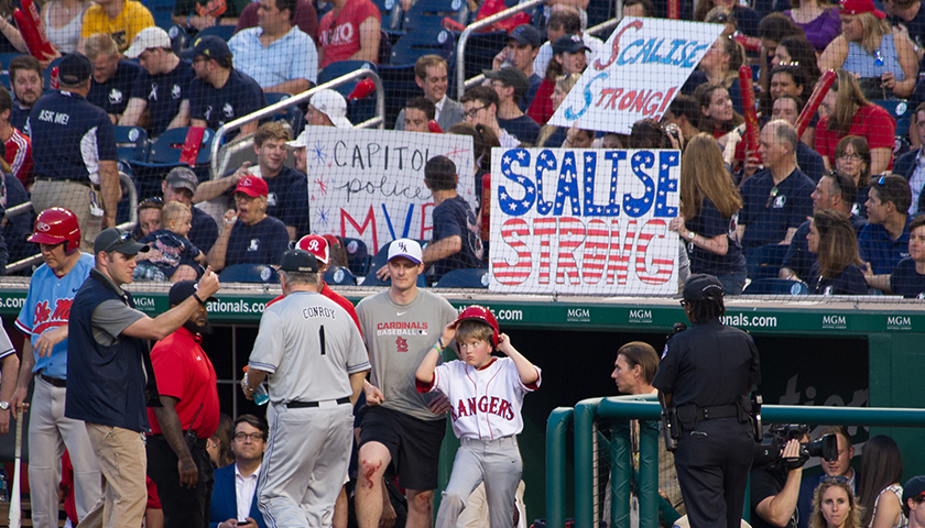 Scalise supporters at the 2017 Congressional Baseball Game