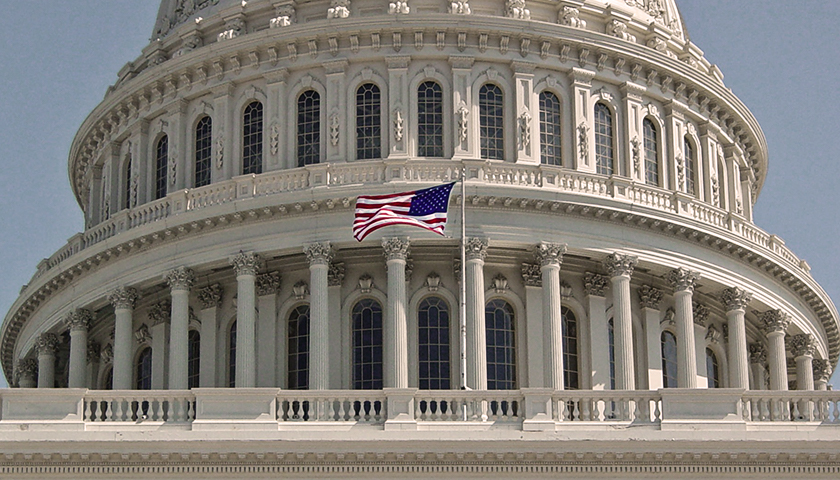American Flag at US Capitol