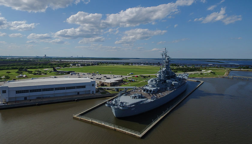 USS Alabama at deck in Mobile, AL