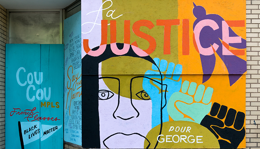 La Justice Pour George at Coucou, French language school, in Minneapolis, Minnesota
