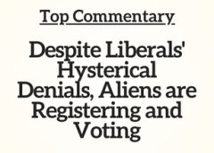 Top Commentary: Despite Liberals’ Hysterical Denials, Aliens are Registering and Voting
