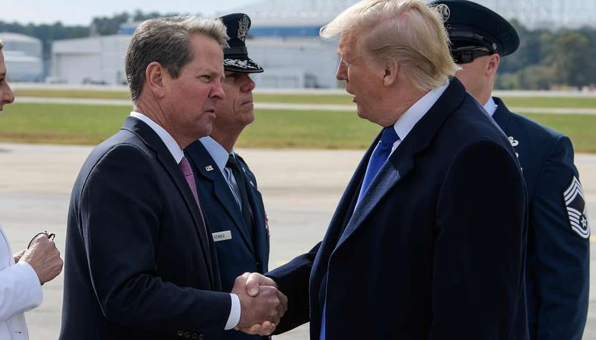 Brian Kemp and Donald Trump