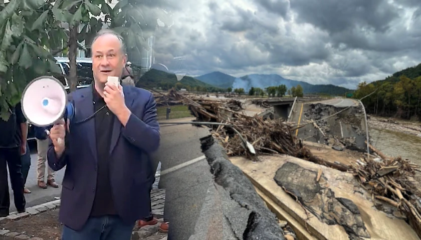 Second Gentleman Doug Emhoff, Hurricane Helene storm damage in Tennessee