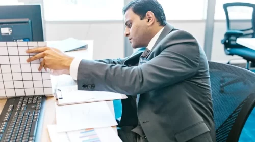 Worker at Desk