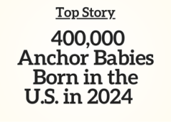 Top Story: 400,000 Anchor Babies Born in the U.S. in 2024